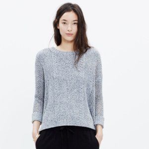 Madewell Women's Small Grey Marled Plaza Pullover Knit Sweater